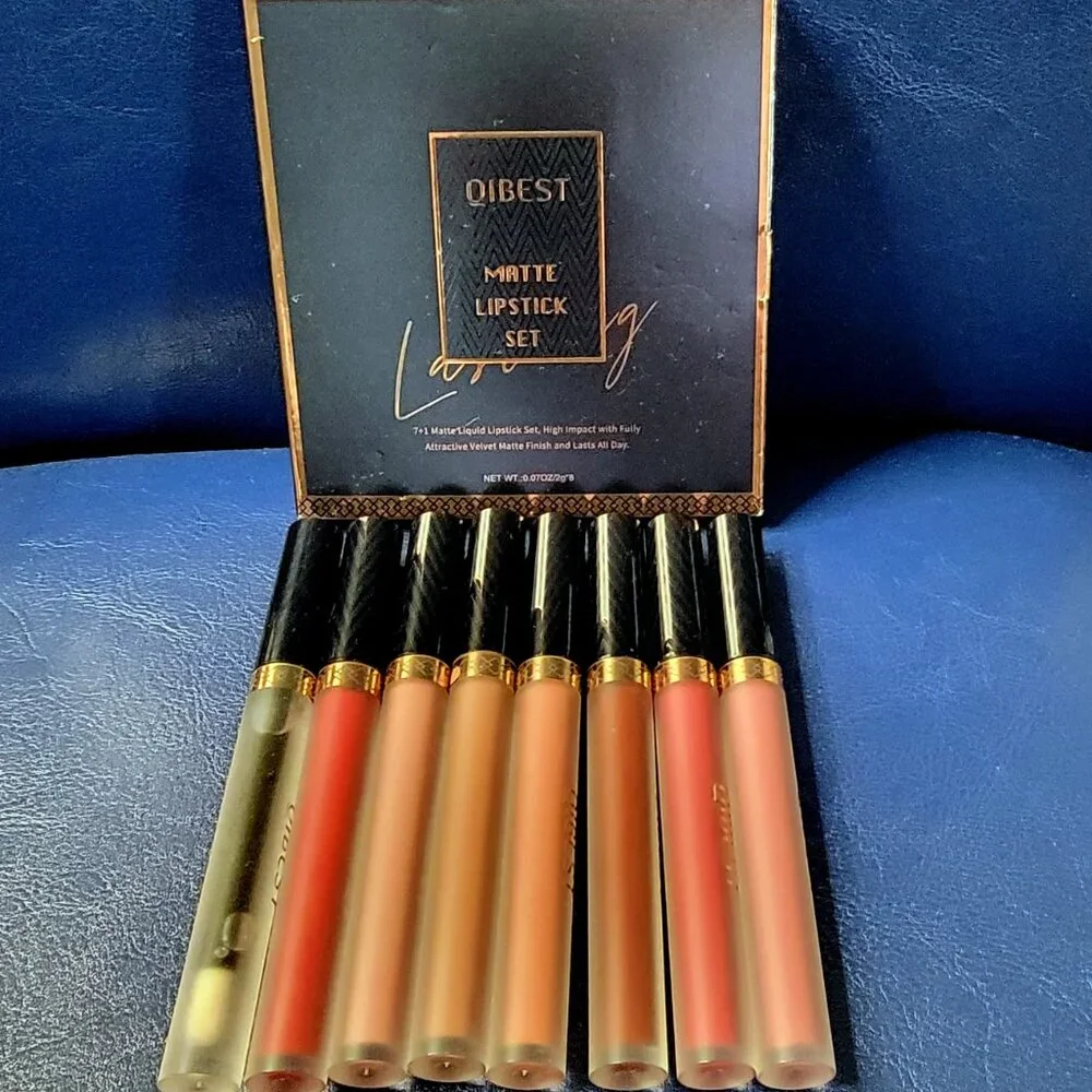 QIBEST Matte Lipstick Set - Brand new! 7+1 NIB